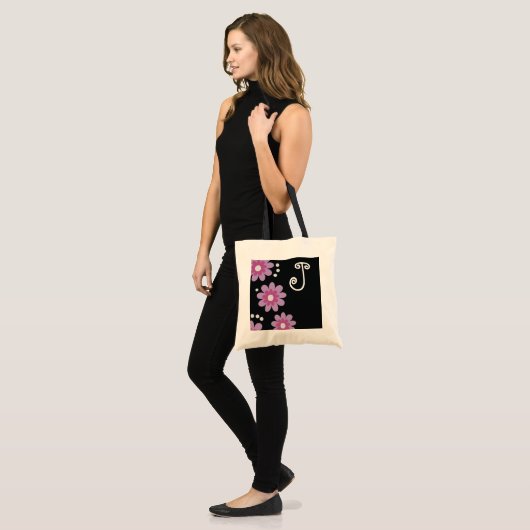 Monogrammed-canvas tassen:Lavender Flowers Tote Bag (Voorkant (model))