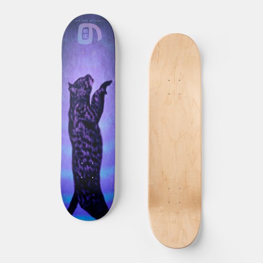 Monogrammed Cat Skateboard (Voorkant)
