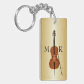 Monogrammed Cello Sleutelhanger (Voorkant Links)