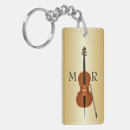 Monogrammed Cello Sleutelhanger (Voorkant Links)