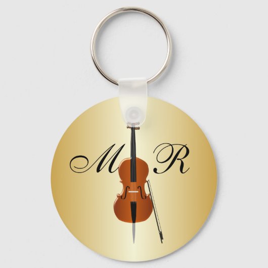 Monogrammed Cello Sleutelhanger (Voorkant)
