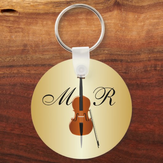 Monogrammed Cello Sleutelhanger (Voorkant)