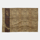 Monogrammed Cheetah Animal Print Theedoek (Horizontaal)
