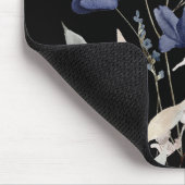 Monogrammed Chic  Waterverf Blauwe Bloem Muismat (Hoek)