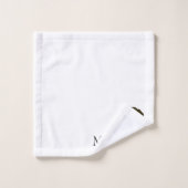 Monogrammed Chocolate Labrador Dog Design Bad Handdoek (Wasdoekje)