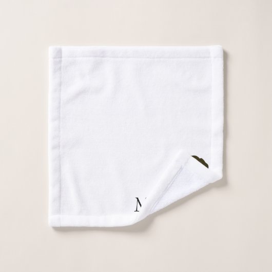 Monogrammed Chocolate Labrador Dog Design Bad Handdoek (Wasdoekje)