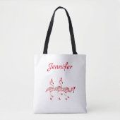Monogrammed Christmas Tote Bag (Voorkant)