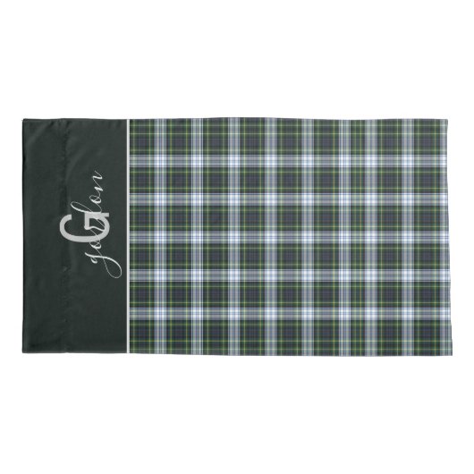 Monogrammed Clan Gordon Dress Tartan Pset Pattern Kussensloop (Achterkant)