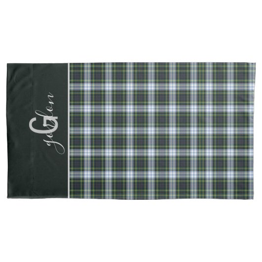 Monogrammed Clan Gordon Dress Tartan Pset Pattern Kussensloop (Voorkant)