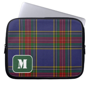 Monogrammed Clan MacBeth Tartan Laptop Sleeve