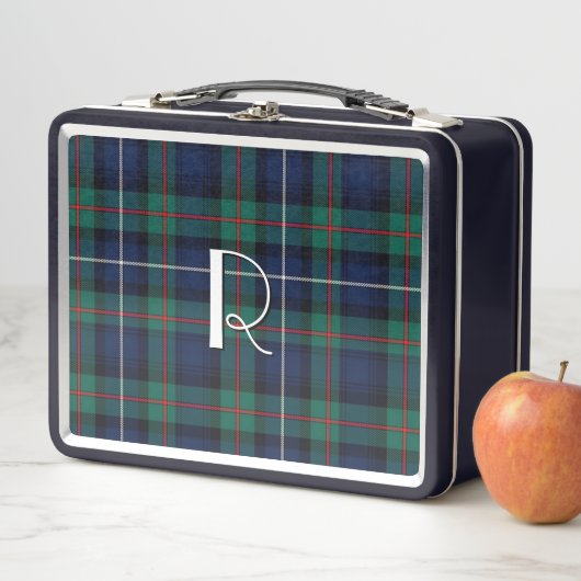 Monogrammed Clan Robertson Pset Metal Lunch Box (In situ)