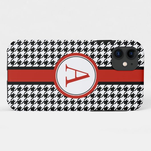 Monogrammed Classic Houndstooth iPhone 5 Case Mate (Achterkant (horizontaal))