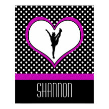 Monogrammed Classic Pink Polka-Dot w Heart