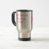 Monogrammed Coffee Travel Mugs Hawaiian Flowers Reisbeker (Voorkant links)