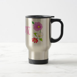 Monogrammed Coffee Travel Mugs Hawaiian Flowers Reisbeker