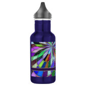 Monogrammed Colorful Abstract Glas in lood Flower Waterfles (Links)
