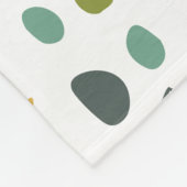 Monogrammed Colorful Botanical Flowers & Leafs Fleece Deken (Hoek)