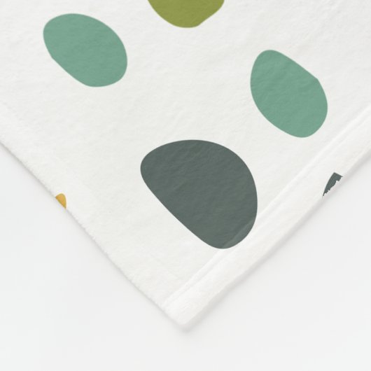 Monogrammed Colorful Botanical Flowers & Leafs Fleece Deken (Hoek)