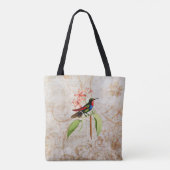 Monogrammed Colorful Hummingbird Canvas tas (Achterkant)
