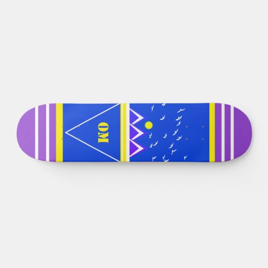 Monogrammed Colorful Mountain Logo Skateboard (Horizontaal)