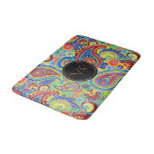 Monogrammed Colorful paisley Pattern Badmat (Gekanteld)