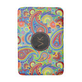 Monogrammed Colorful paisley Pattern Badmat (Voorkant Verticaal)