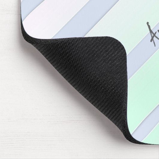 Monogrammed Colorful Stripes Muismat (Hoek)