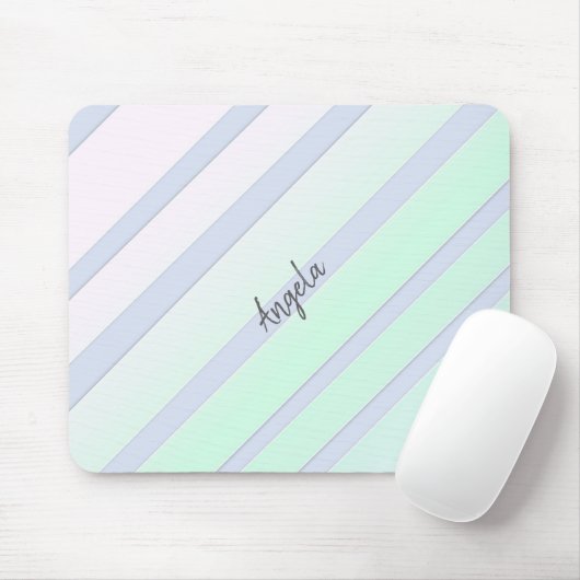 Monogrammed Colorful Stripes Muismat (Met muis)