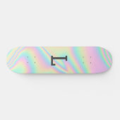 Monogrammed Cool Girly Moderne Regenboog Persoonlijk Skateboard (Horizontaal)