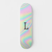 Monogrammed Cool Girly Moderne Regenboog Persoonlijk Skateboard (Voorkant)