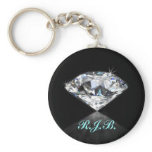 Monogrammed Cool Solitaire Diamond Black