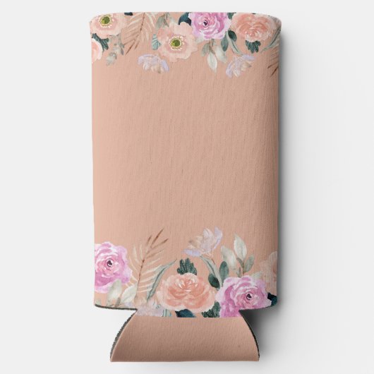 Monogrammed Cooler - stoffige roze bloemig (Achterkant)