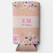 Monogrammed Cooler - stoffige roze bloemig (Voorkant)