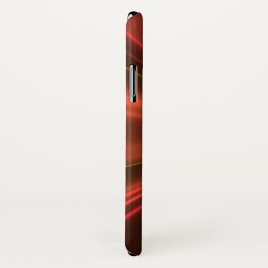 Monogrammed Copper Red Abstract Fractal Case-Mate iPhone Case (Achterkant / rechts)