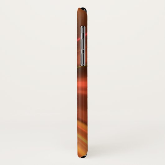 Monogrammed Copper Red Abstract Fractal Case-Mate iPhone Case (Achterkant/links)