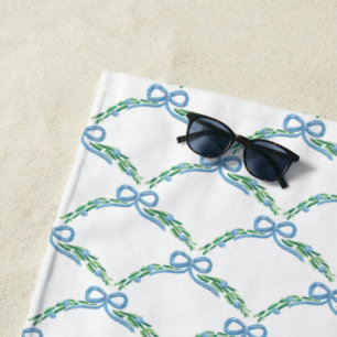 Monogrammed Coquette Coquette Blue Bow Strandlaken