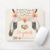 Monogrammed Coral and Gold Dreamweaver and Arrow Muismat (Met muis)