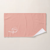 Monogrammed - Coral Pink Bad Handdoek (Handdoek)