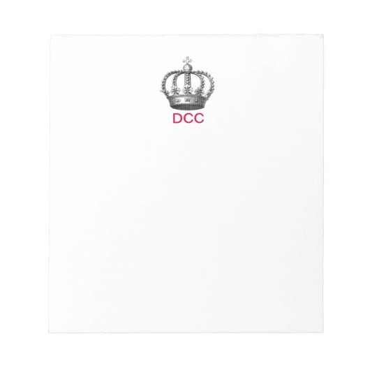 Monogrammed Corona Note Pad Notitieblok (Voorkant)