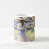 Monogrammed Country Cottage  Waterverf Koffiemok (Center)