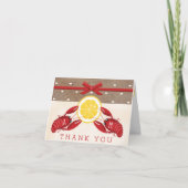 Monogrammed Crawfish Boil Wedding Shower Dank u Bedankkaart (Voorkant)