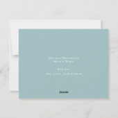 Monogrammed Crest Blue 4 foto vakantie Feestdagenkaart (Achterkant)