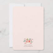 Monogrammed Crest met bloemen Weddenschap Aankondiging (Achterkant)