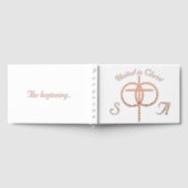 Monogrammed Cross & Rings Wedding Gastenboek (Volledig)