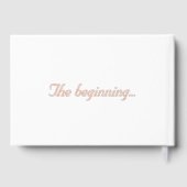 Monogrammed Cross & Rings Wedding Gastenboek (Achterkant)