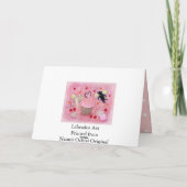 Monogrammed Cupcake en Labs Valentijn Feestdagen Kaart (Achterkant)