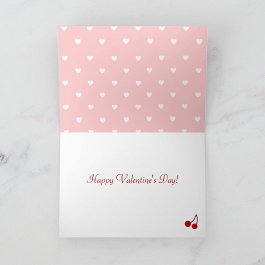 Monogrammed Cupcake en Labs Valentijn Feestdagen Kaart (Binnen)