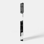 Monogrammed curve piano toetsen en muzieknoten iPhone hoesje (Rechterkant)