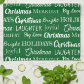 Monogrammed Custom Names for Christmas Theedoek (Gevouwen)