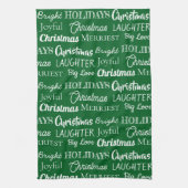 Monogrammed Custom Names for Christmas Theedoek (Verticaal)